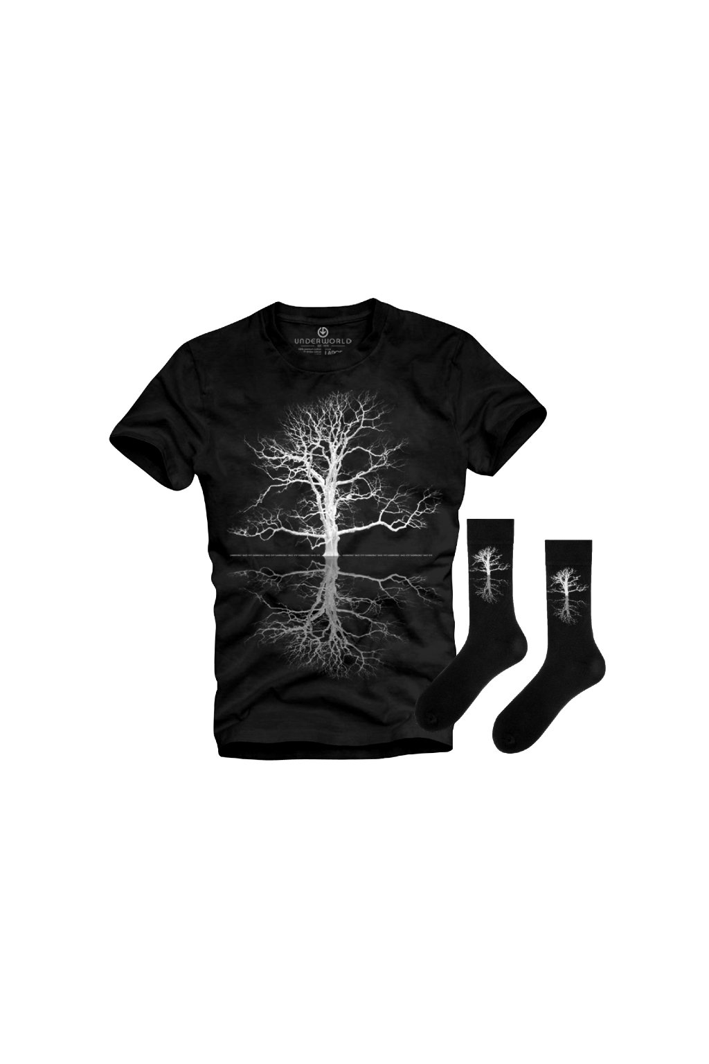 Darčeková sada pánské tričko + ponožky UNDERWORLD Tree (Veľkosť S | 36-40, Kód produktu US023BZ)