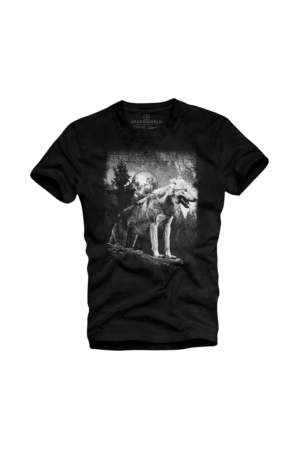 Pánské tričko UNDERWORLD Wolf in mountains (Veľkosť S, Kód produktu U6095A2)