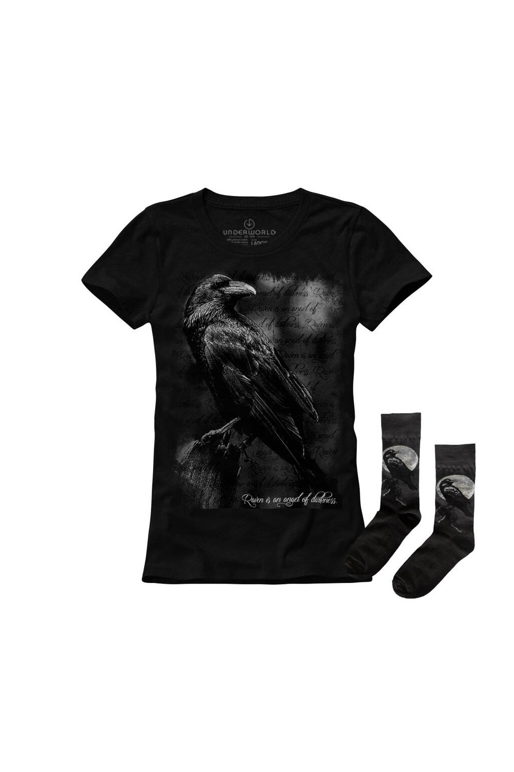 Darčeková sada dámské tričko + ponožky UNDERWORLD Raven (Veľkosť S | 36-40, Kód produktu US5230A2)