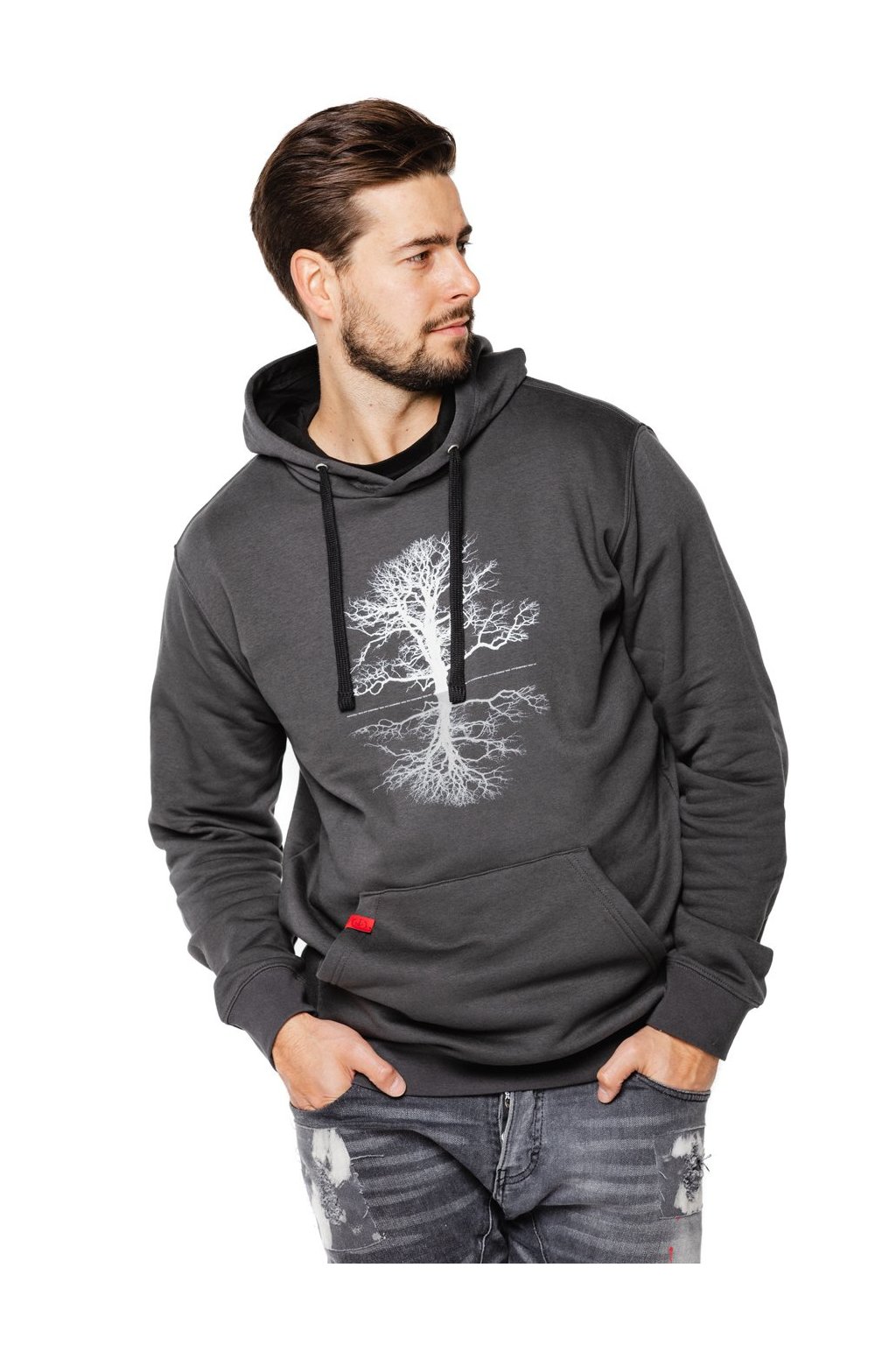 Mikina s kapucí a klokaní kapsou UNDERWORLD Tree (Veľkosť M, Kód produktu U4018CC)