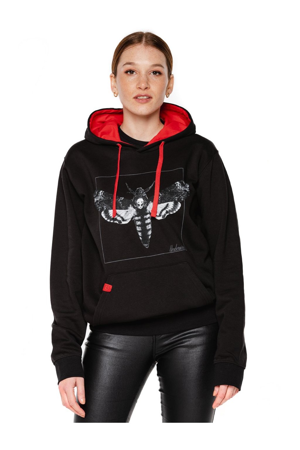 Mikina klokanka s kapucňou UNDERWORLD Night Butterfly (Veľkosť M, Kód produktu U4566C2)