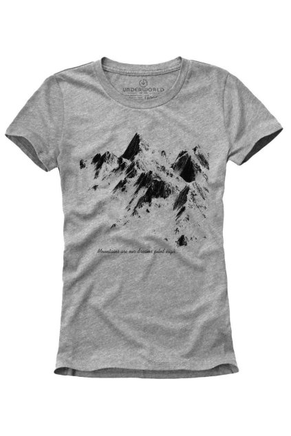 Dámské tričko UNDERWORLD Mountains (Veľkosť S, Kód produktu U6574AP)
