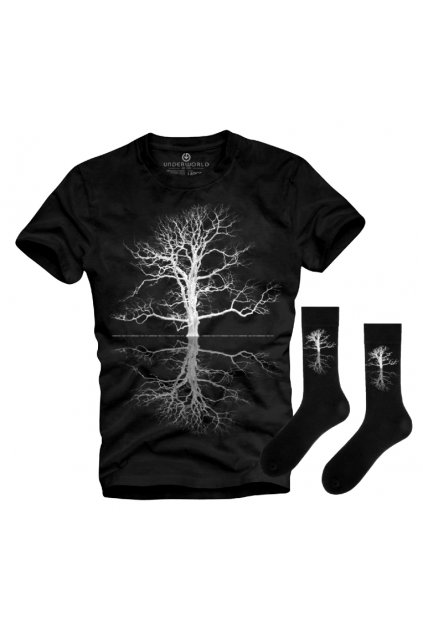 Darčeková sada pánské tričko + ponožky UNDERWORLD Tree