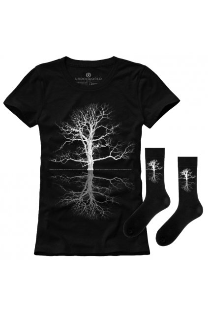 Darčeková sada dámské tričko + ponožky UNDERWORLD Tree