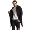 Pletený svetr UNDERWORLD s kapucňou čierna (Veľkosť M, Kód produktu U4209C2)