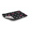 VetBed Original deka – černá s růžovými srdíčky