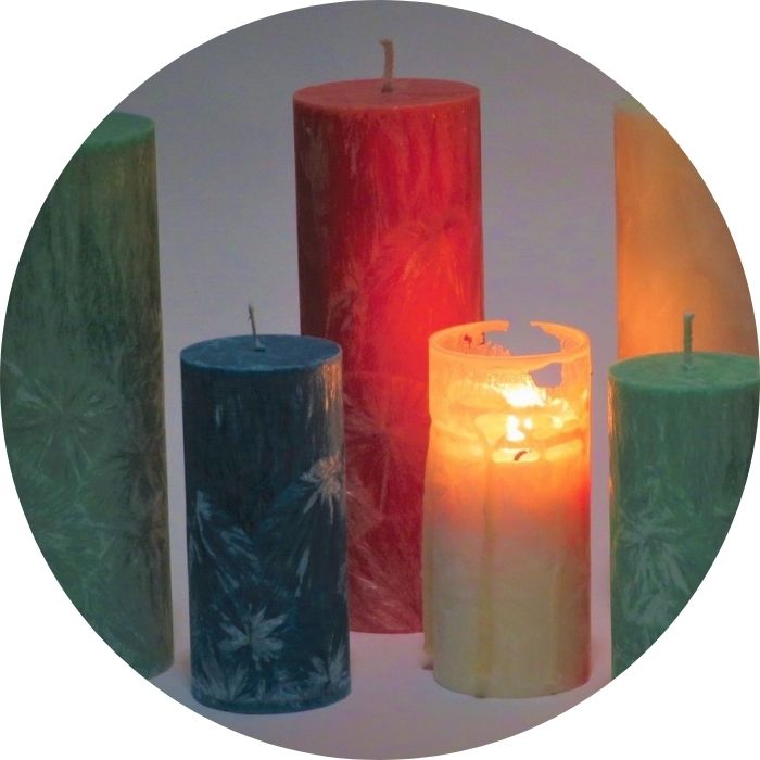 Meditační svíčka střední Barva: Korálová