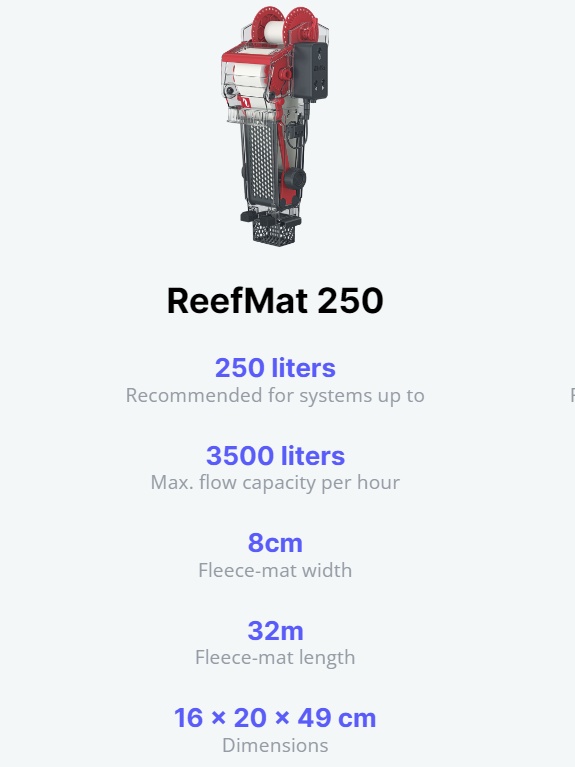 ReefMat 250 rozmšry