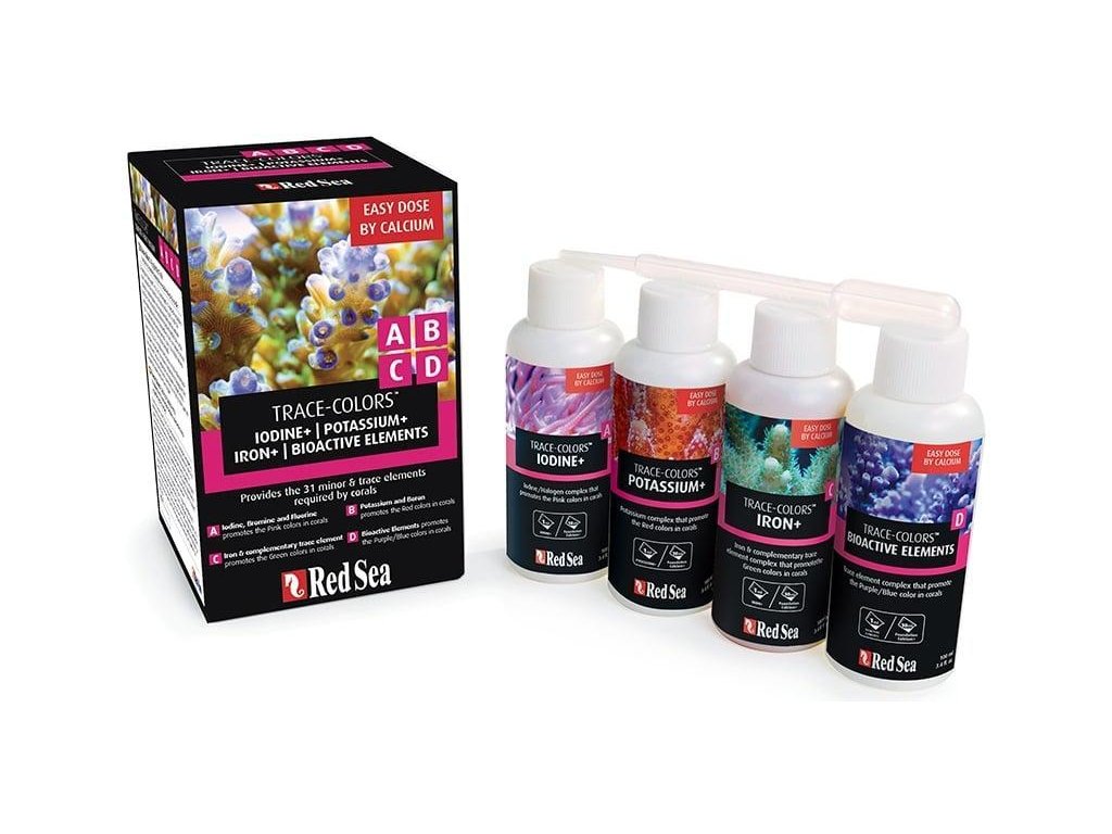 Red Sea Trace-Colors A,B,C,D 100ml 4-Pack