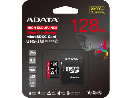 ADATA MicroSDXC 128GB High Endurance + SD adapter
