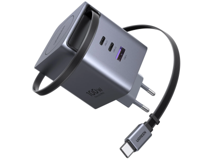 UGREEN 100W GaN Fast Charger with Retractable Cable
