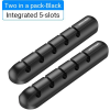 Vention 5 Ports Desktop Cable Manager Black 2 Pack