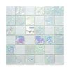 GLS049 Skleněná mozaika bílá lesk 48x48x4mm - plato 298x298mm