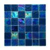 GLS053 Skleněná mozaika modrá lesk 48x48x4mm - plato 298x298mm