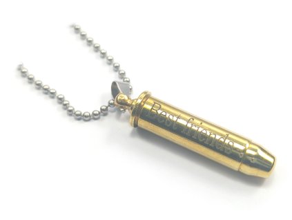 Gravírování na revolverový náboj na krk