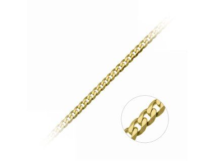 Zlatý náramek MOŠNA Curb PL 1,0 (Délka 16 cm)
