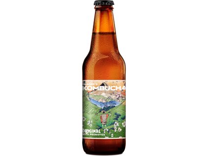 PRAGERS KOMBUCHA white background