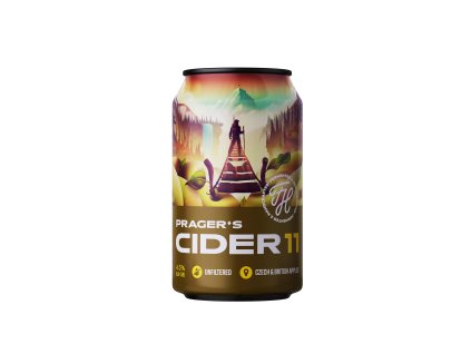 F.H.PRAGER Cider 11° PLECH -  0,33l - 24ks