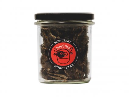 Jimmy's Food Jerky WORCESTER ve sklenici 100g