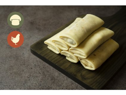 Palačinky s kuřecím masem a houbami
