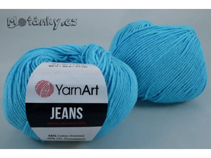 Jeans 33 světle tyrkysová