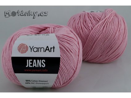Jeans 36 světle růžová
