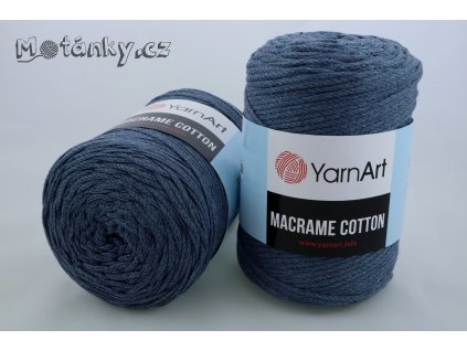 Macrame Cotton 761 šedomodrá