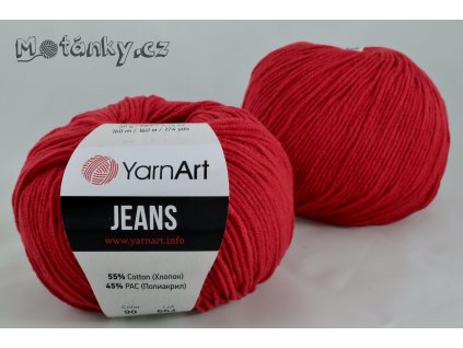 Jeans 90 červená