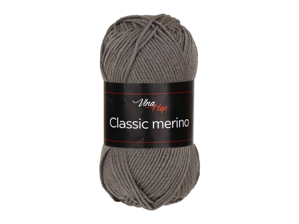 Classic merino 61029 šedohnědá