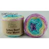 Cotton Royal Color Waves 22-03 -růžová, fialová, zelený tyrkys, žlutá - melírováno bílou