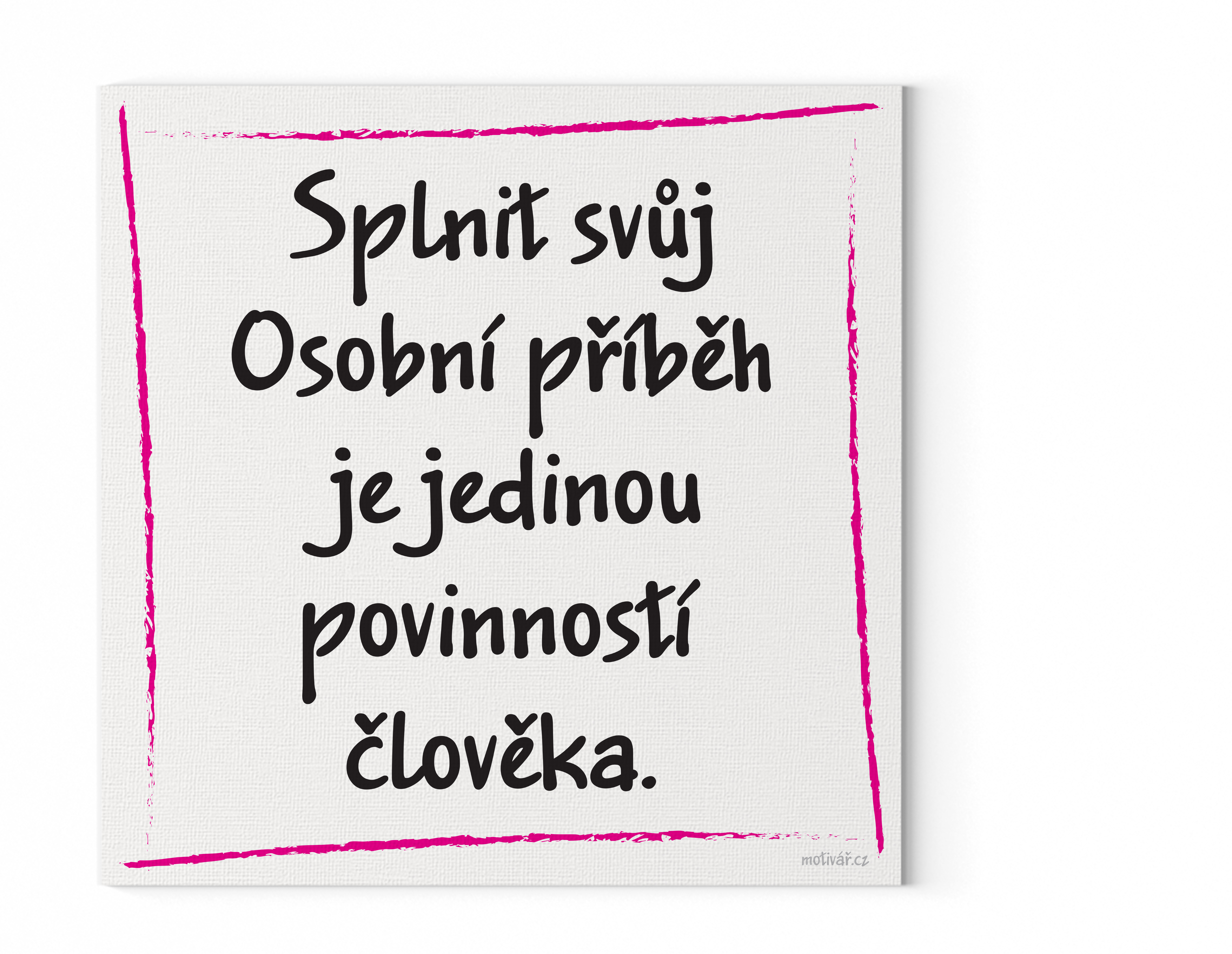 Do nabídky přibývá motivační citát: "Splnit svůj Osobní příběh je jedinou povinností člověka."