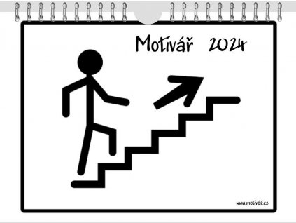 Motivační kalendář nástěnný A5 obsahuje motivační citáty Motivář kalendář 2024 úvodní strana
