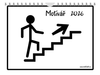 Motivační kalendář nástěnný A5 obsahuje motivační citáty Motivář kalendář 2026 úvodní strana