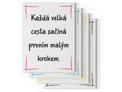 Náhled designový motivační obraz s citátem motivační citát 4ku3 Každá velká cesta začíná prvním malým krokem Motivarcz
