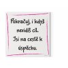 Designový motivační obraz na zeď, motivační citát Pokračuj, i když nevidíš cíl. Jsi na cestě k úspěchu motivářcz magenta