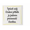 Designový motivační obraz na zeď motivační citát Splnit svůj osobní příběh je jedinou povinností člověka Motivarcz žlutá
