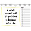 Motivační kalendář nástěnný A5 obsahuje motivační citáty Motivář kalendář 2023 leden žlutá