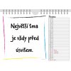Motivační kalendář nástěnný A5 obsahuje motivační citáty Motivář kalendář 2023 prosinec