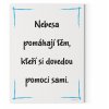 Designový motivační obraz s citátem - motivační citát - 120x90 - Nebesa pomáhají těm, kteří si dovedou pomoci sami - Motivarcz - modrá