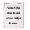Designový motivační obraz s citátem motivační citát 120x90 Každá velká cesta začíná prvním malým krokem Motivarcz magenta