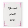 Motivační obraz s citátem motivační citát 120x90 Vytrvalost přináší štěstí Motivarcz CMYK magenta