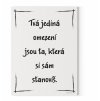 Motivační obraz s citátem motivační citát Tvá jediná omezení jsou ta, která si sám stanovíš 120x90 Motivarcz černá