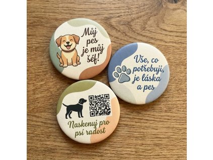 placky s potiskem psi