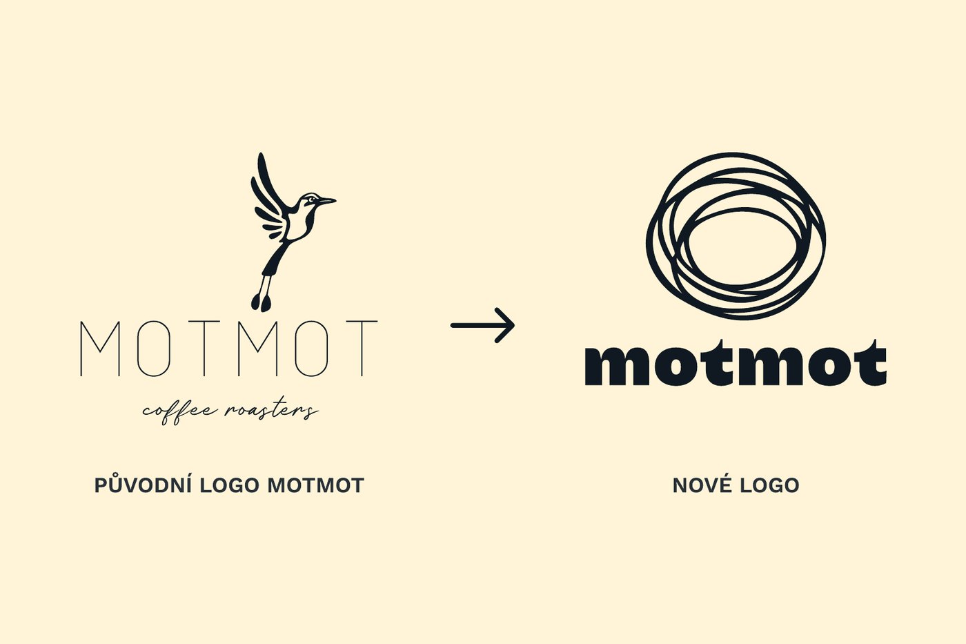 Původní a nové logo motmot