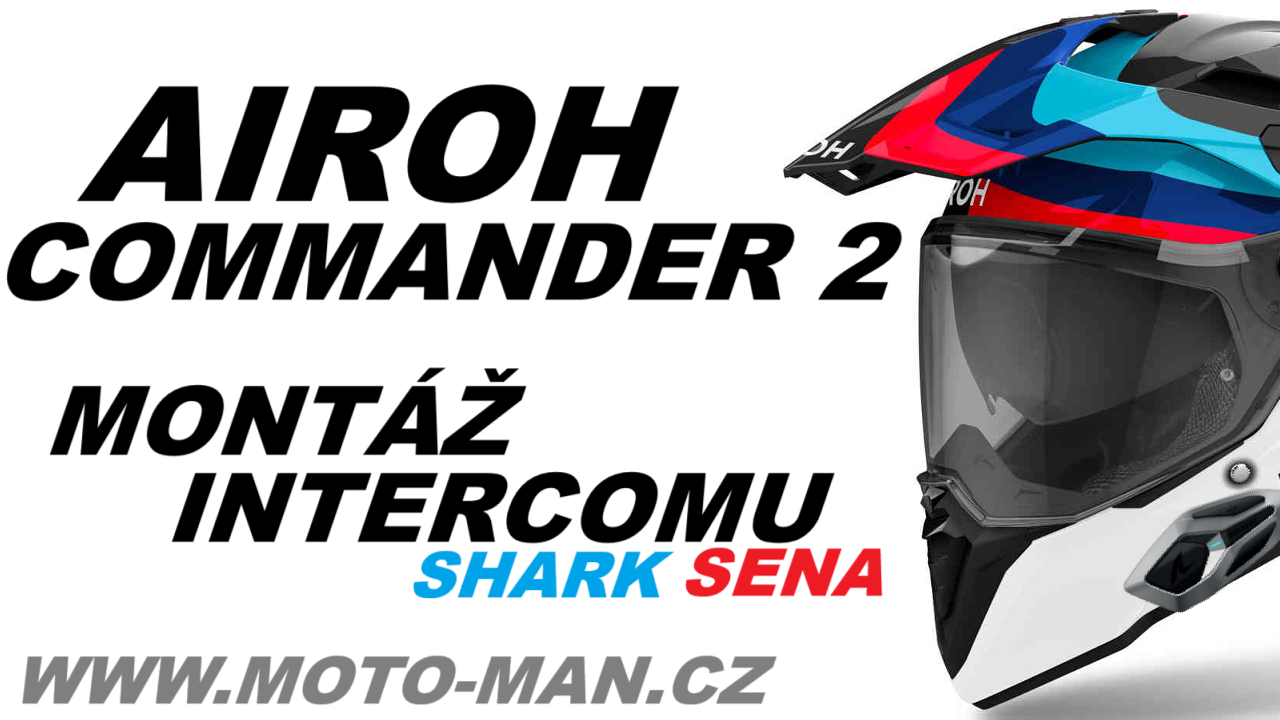 Instalace interkomu Sena SHARK do helmy Airoh Commander 2 | Komunikace přes MESH