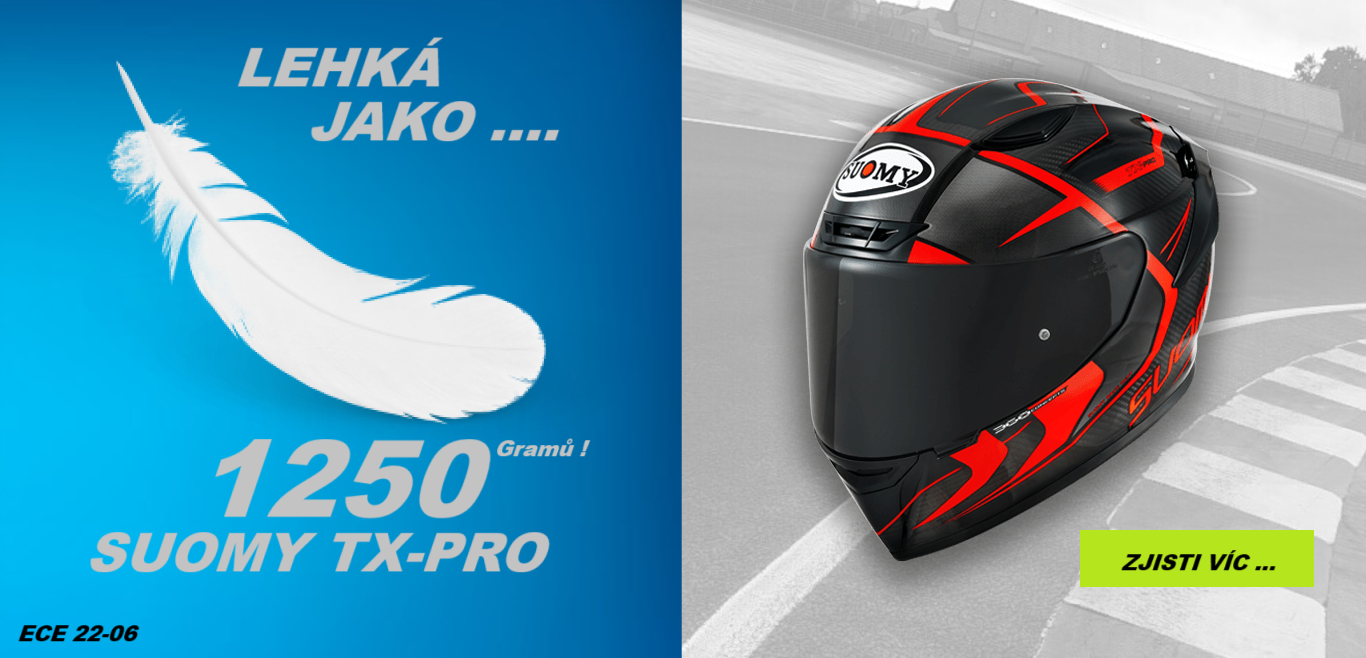 SUOMY TX PRO SUPERLEHKÁ 1250 KARBONOVÁ HELMA