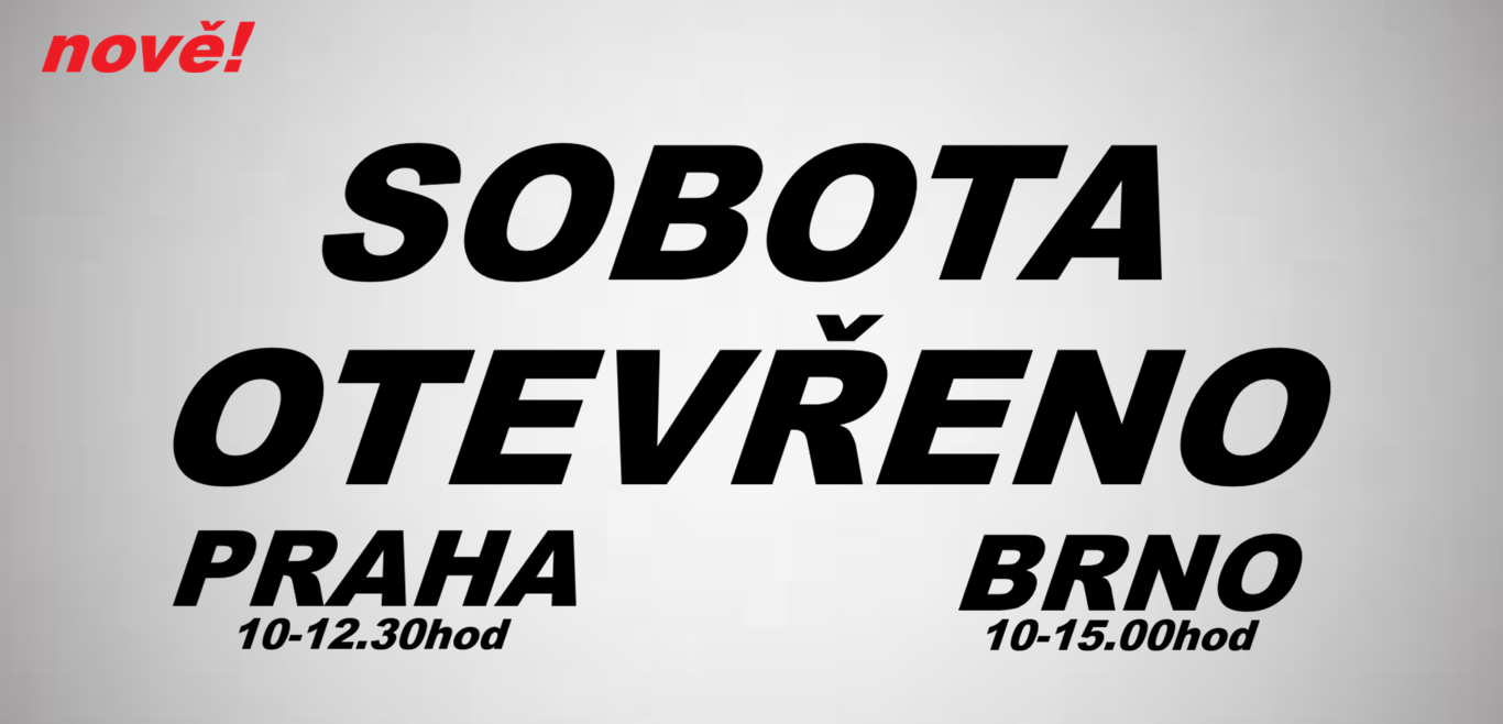 nově otevřno v soboty