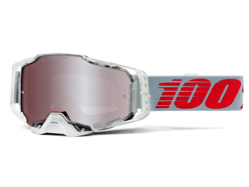 MX brýle 100% ARMEGA X-Ray - HiPER stříbrné plexi - Moto-man.cz
