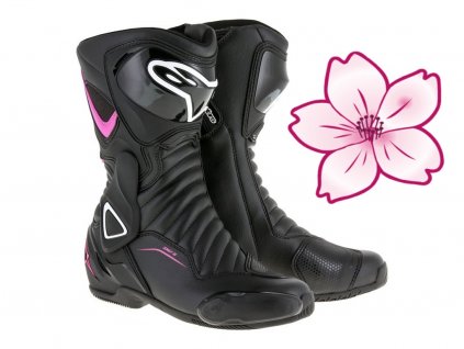 167005 1 damske moto boty alpinestars stella smx 6 cerne fialove bile