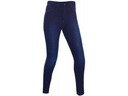 kalhoty jeggings oxford damske leginy s kevlar podsivkou modre indigo